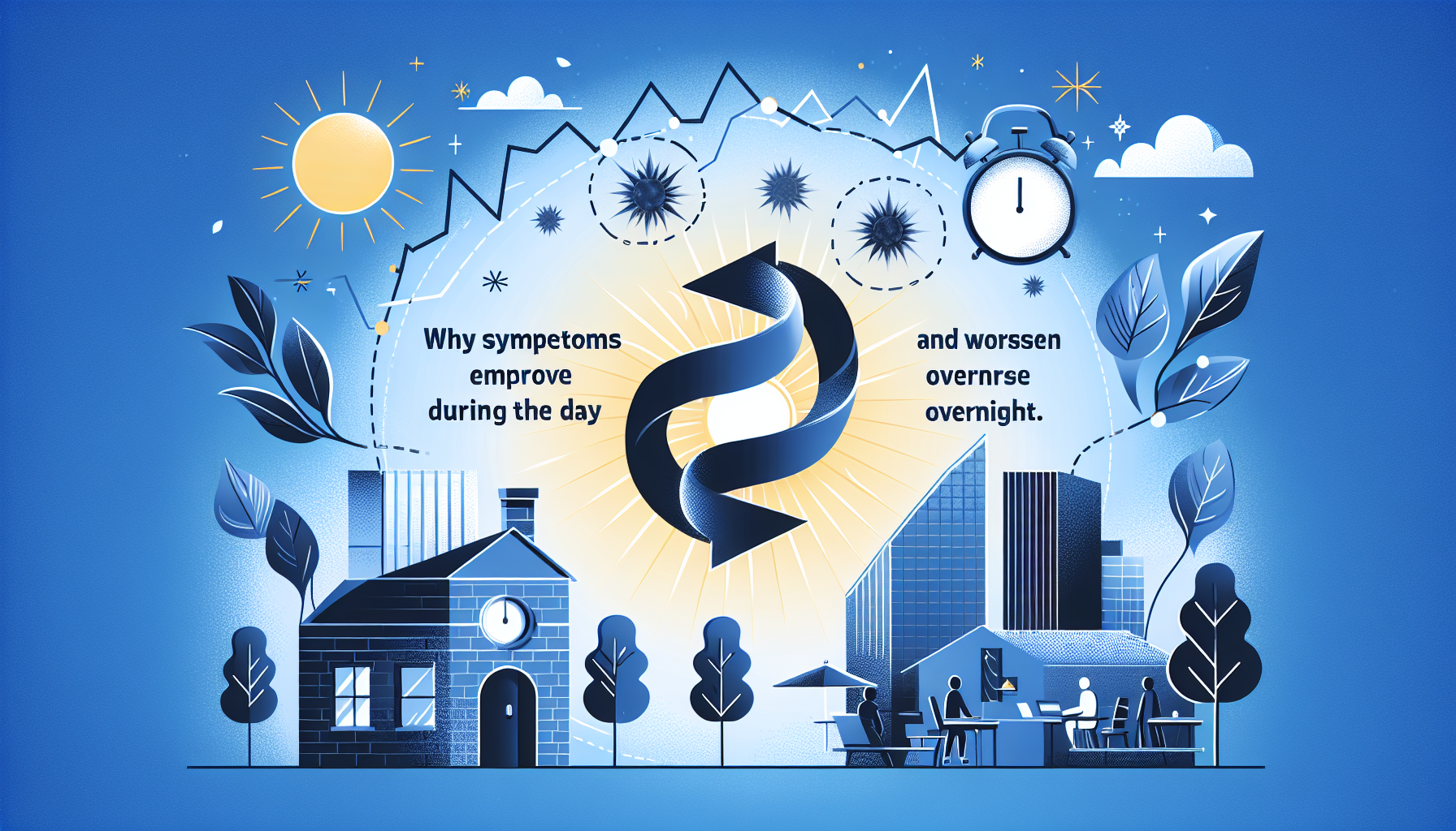 Why symptoms often improve during the day and worsen overnight