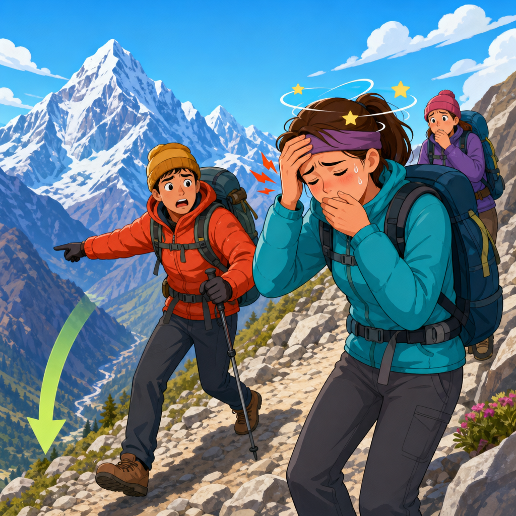 When to descend immediately because altitude symptoms are getting worse