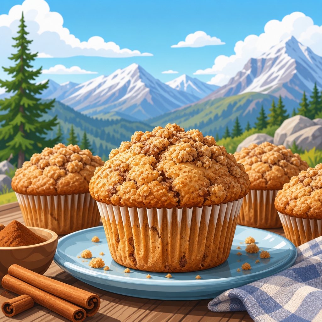 Cinnamon streusel muffins at altitude that actually hold together