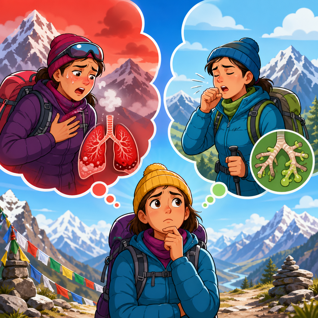 HAPE vs bronchitis: how to spot a dangerous cough at altitude