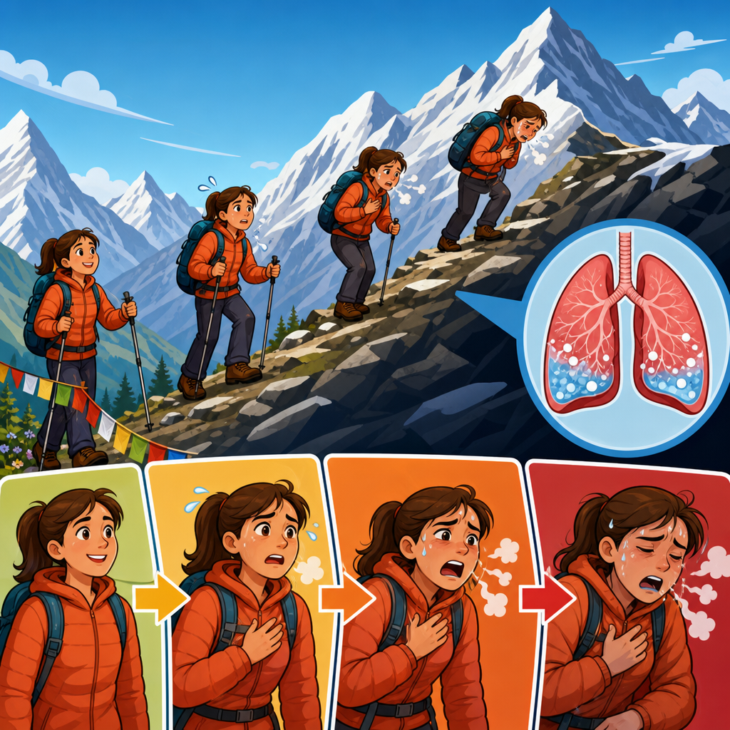 How fast high-altitude pulmonary edema can progress after a rapid ascent