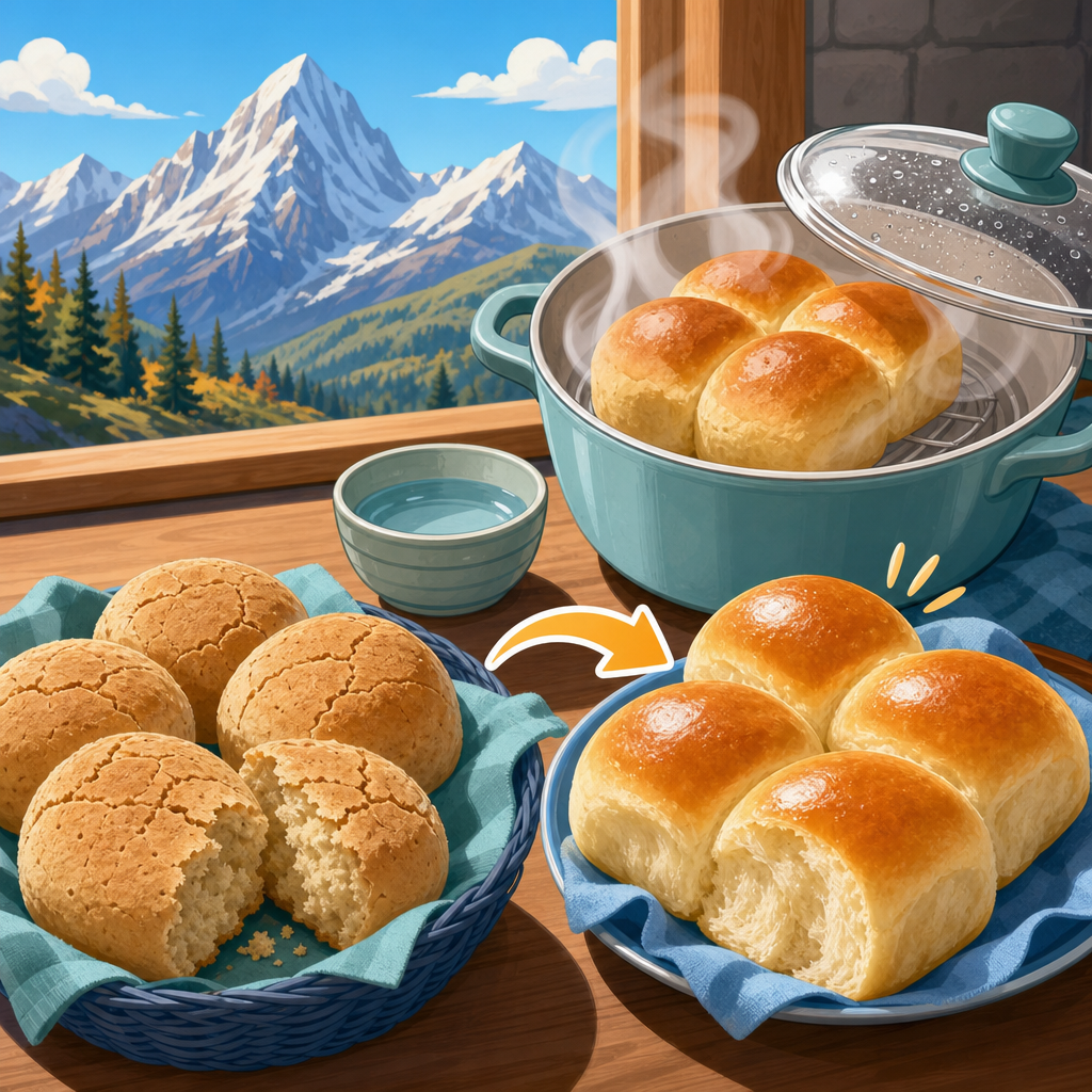 How to fix dry dinner rolls at altitude