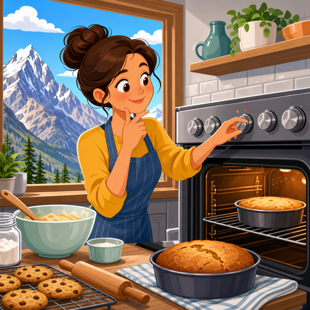 When you should increase oven temperature at altitude