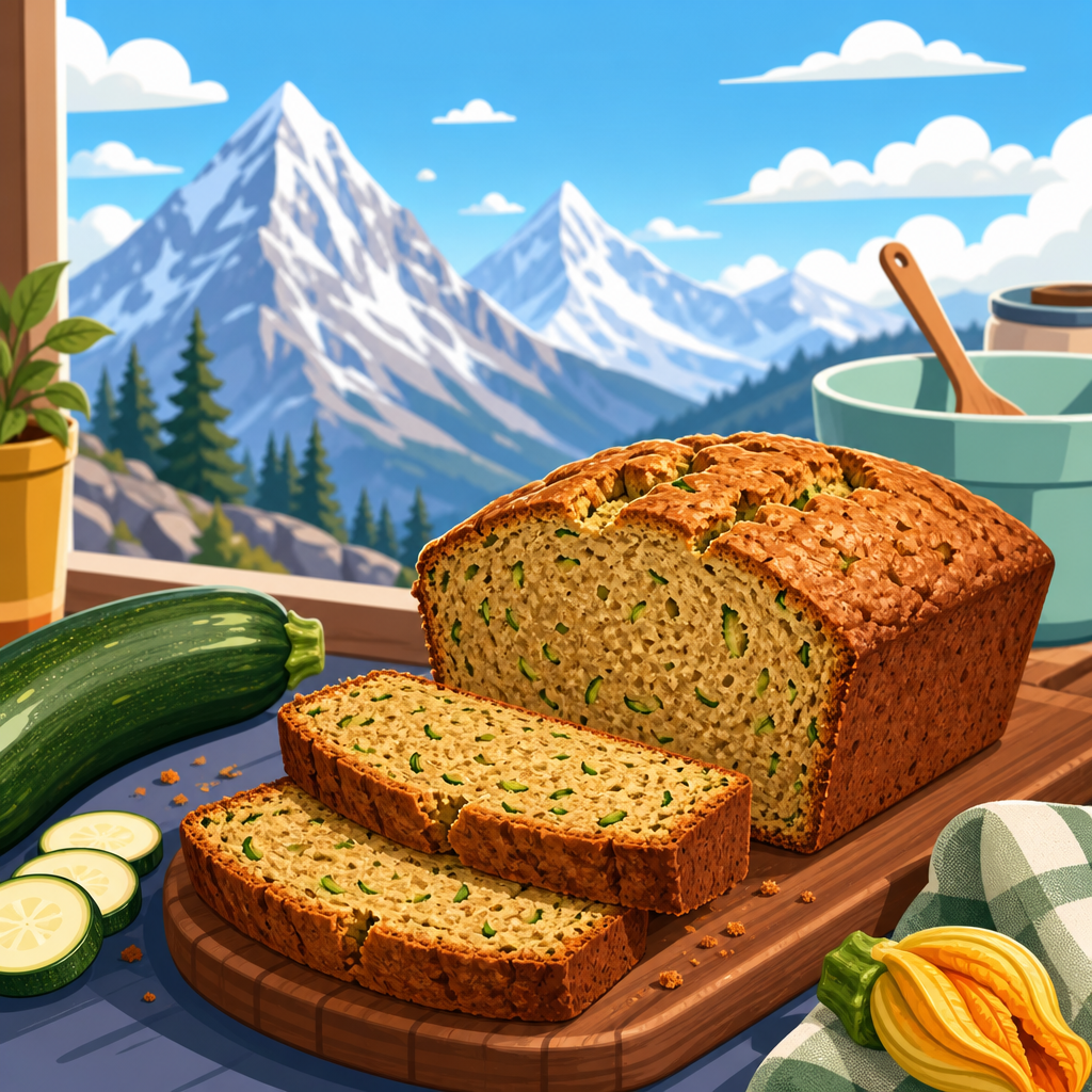 Zucchini bread at altitude without a wet middle