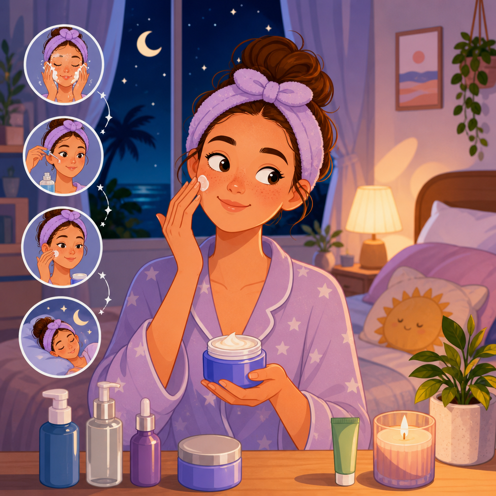 Best overnight routine for repairing skin after sun and wind exposure