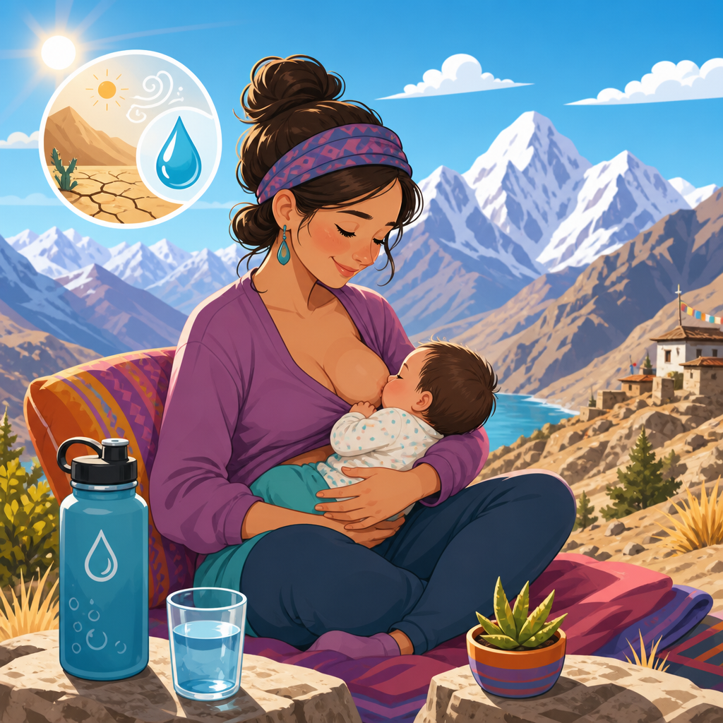 Breastfeeding at altitude: how dry air and hydration affect comfort