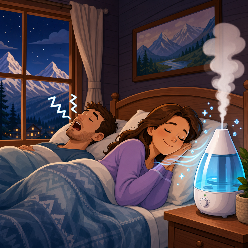 Do humidifiers help with snoring in dry mountain bedrooms?