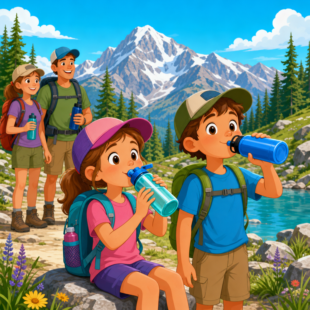 How to keep kids hydrated on mountain vacations