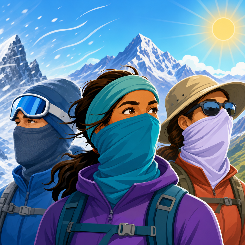 Best face coverings for wind, cold, and sun at altitude
