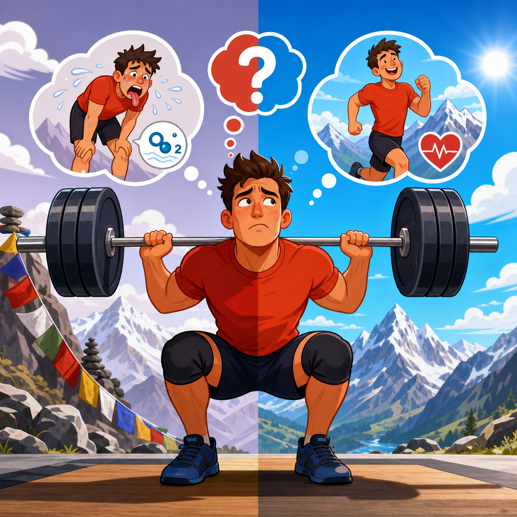 Do heavy lifts feel harder at altitude or is it just cardio strain?