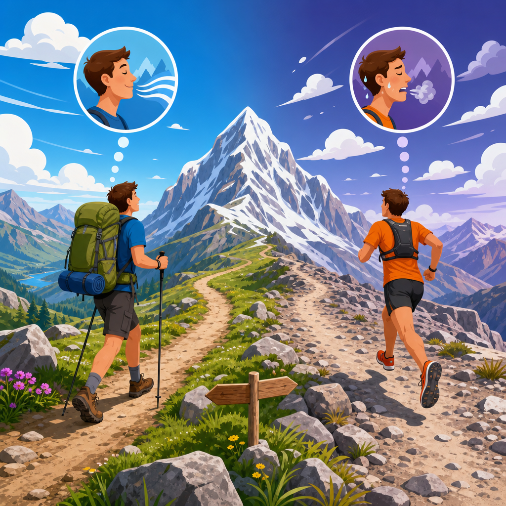 How altitude affects hiking with a pack vs running without one