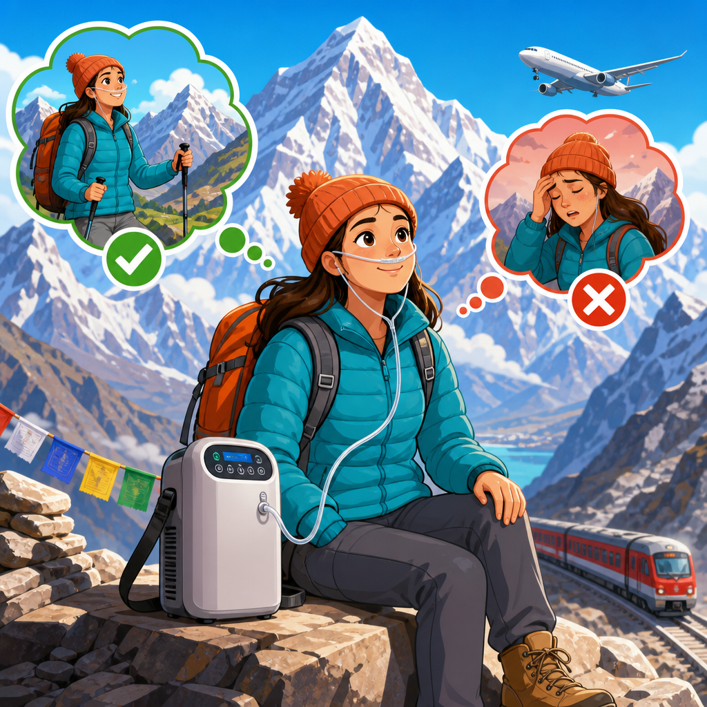Portable oxygen concentrators for high altitude travel: what they can and cannot do