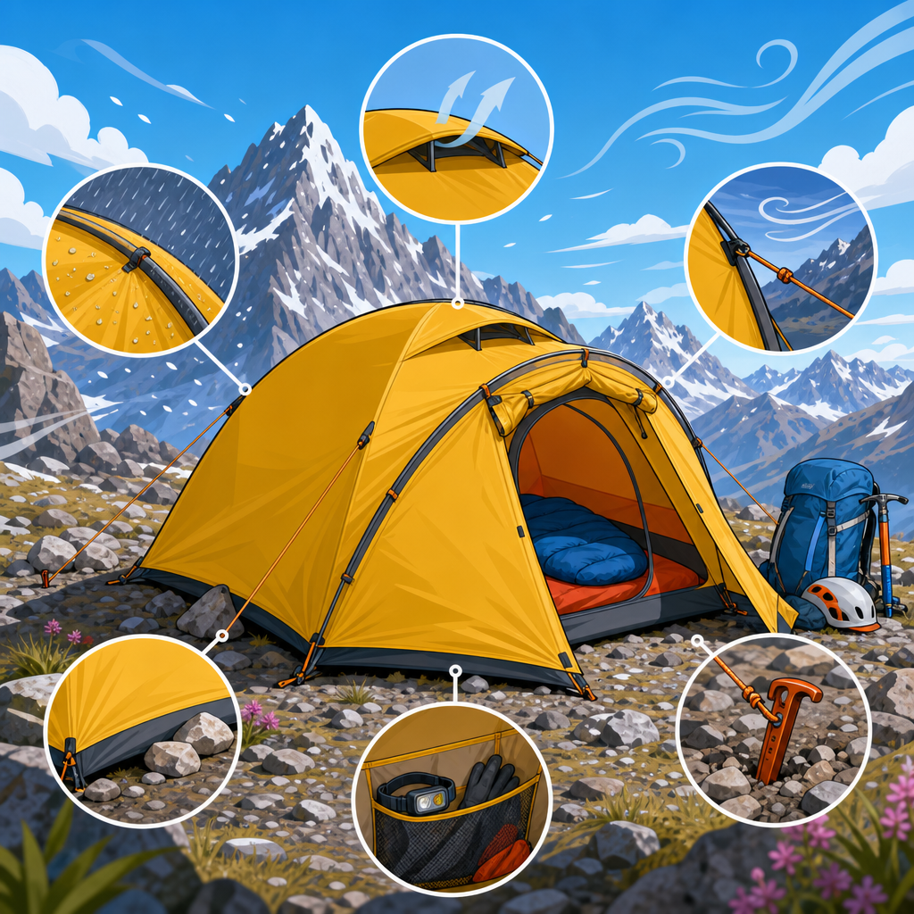 Tent features that matter most in exposed alpine camps