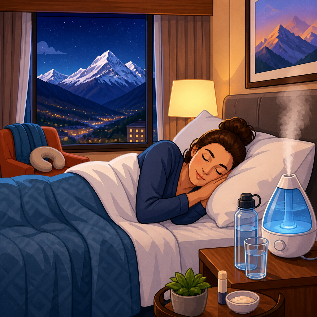 How to sleep better in a dry hotel room at altitude