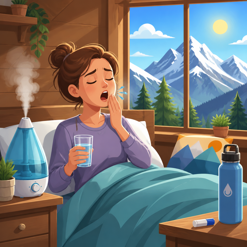 How to stop waking up with a dry mouth in mountain air