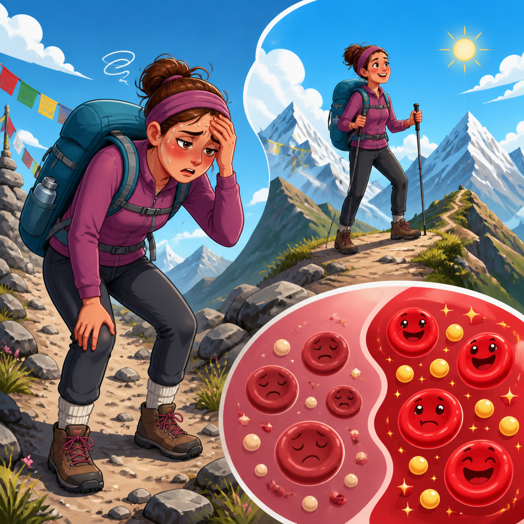 Iron deficiency and altitude: why low ferritin can make the trip harder