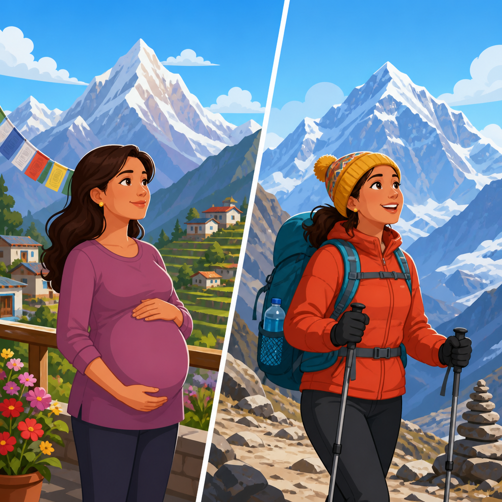 Pregnancy at altitude vs visiting altitude: what is different?