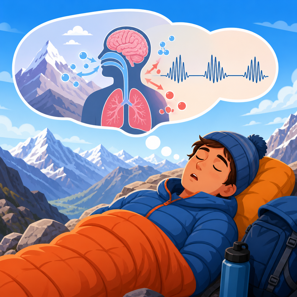 What causes periodic breathing at altitude?