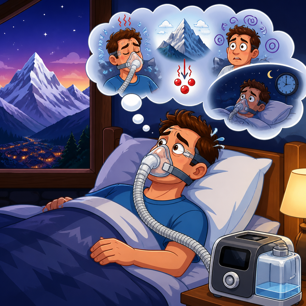 Why CPAP users often sleep worse at altitude