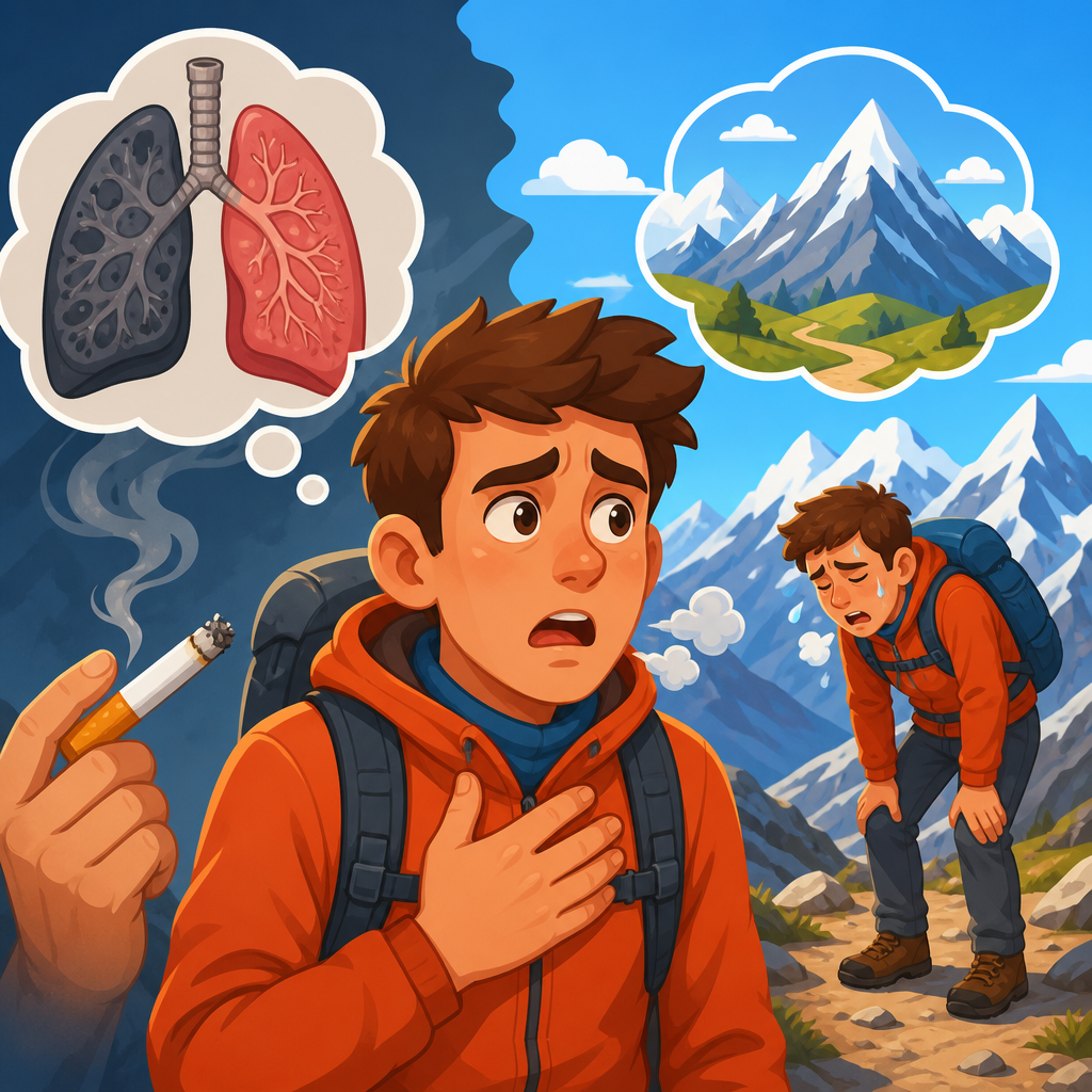 Nicotine and altitude: why breathing and recovery get harder