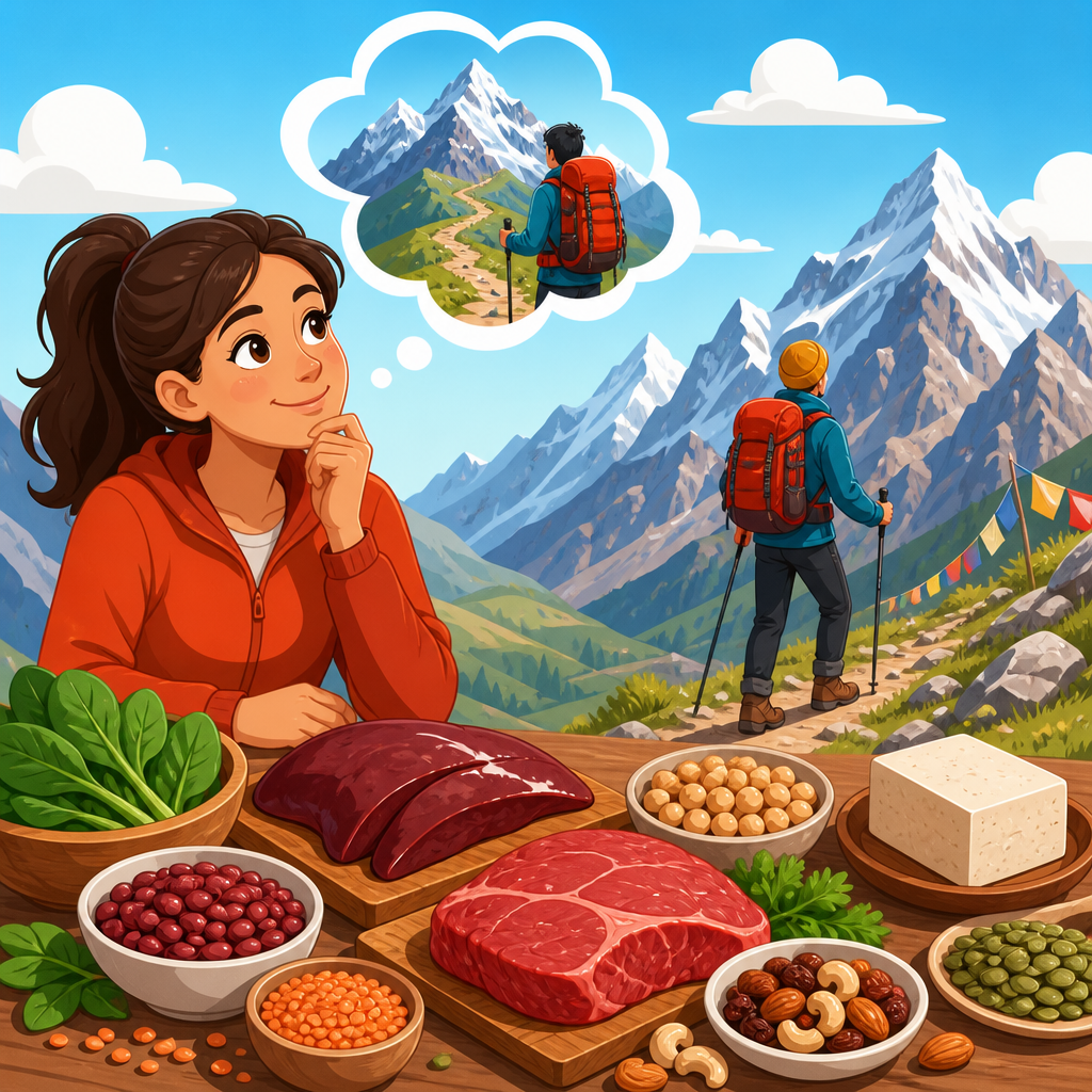 Should you eat more iron-rich foods before an altitude trip?