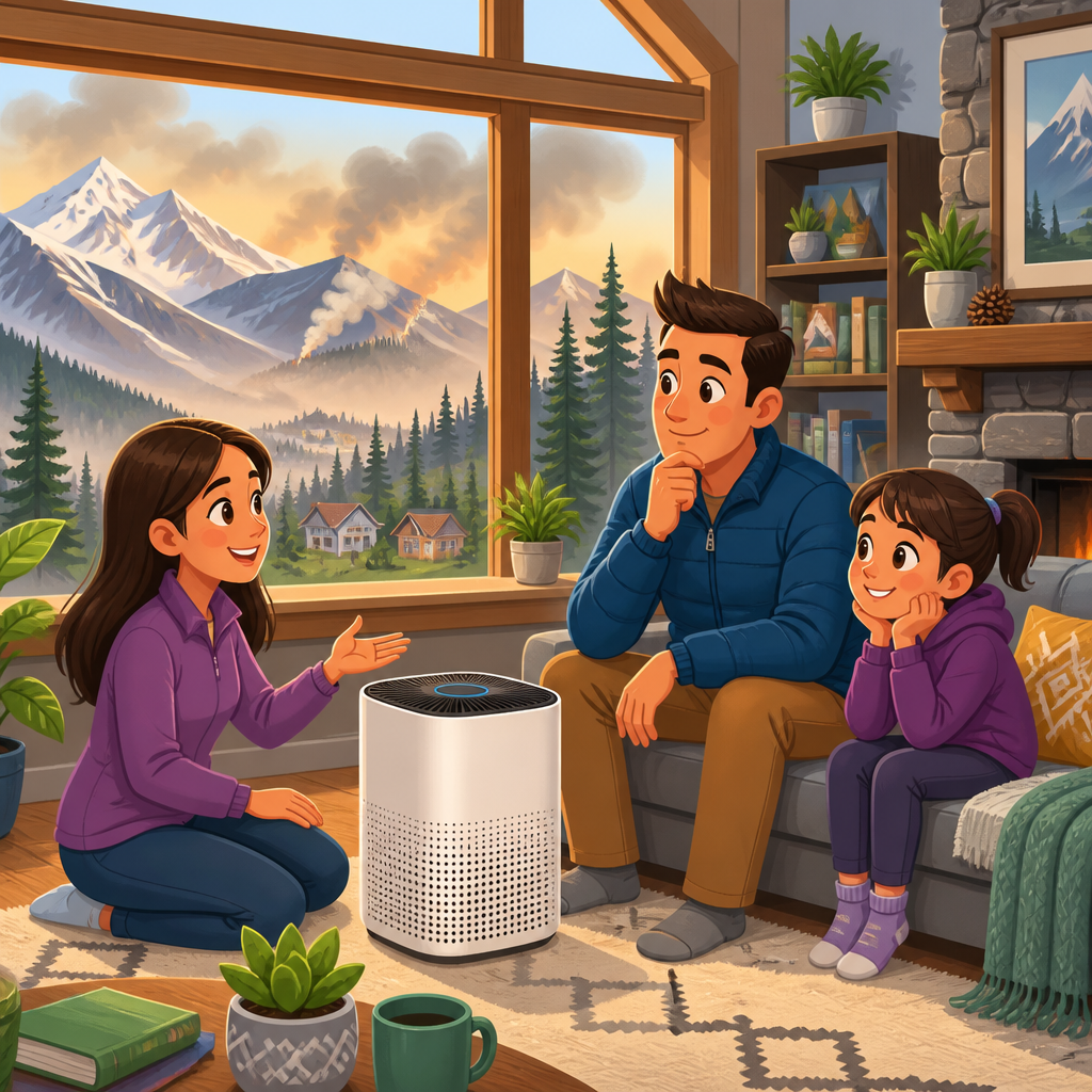 Air purifier sizing for high-altitude homes during smoke season