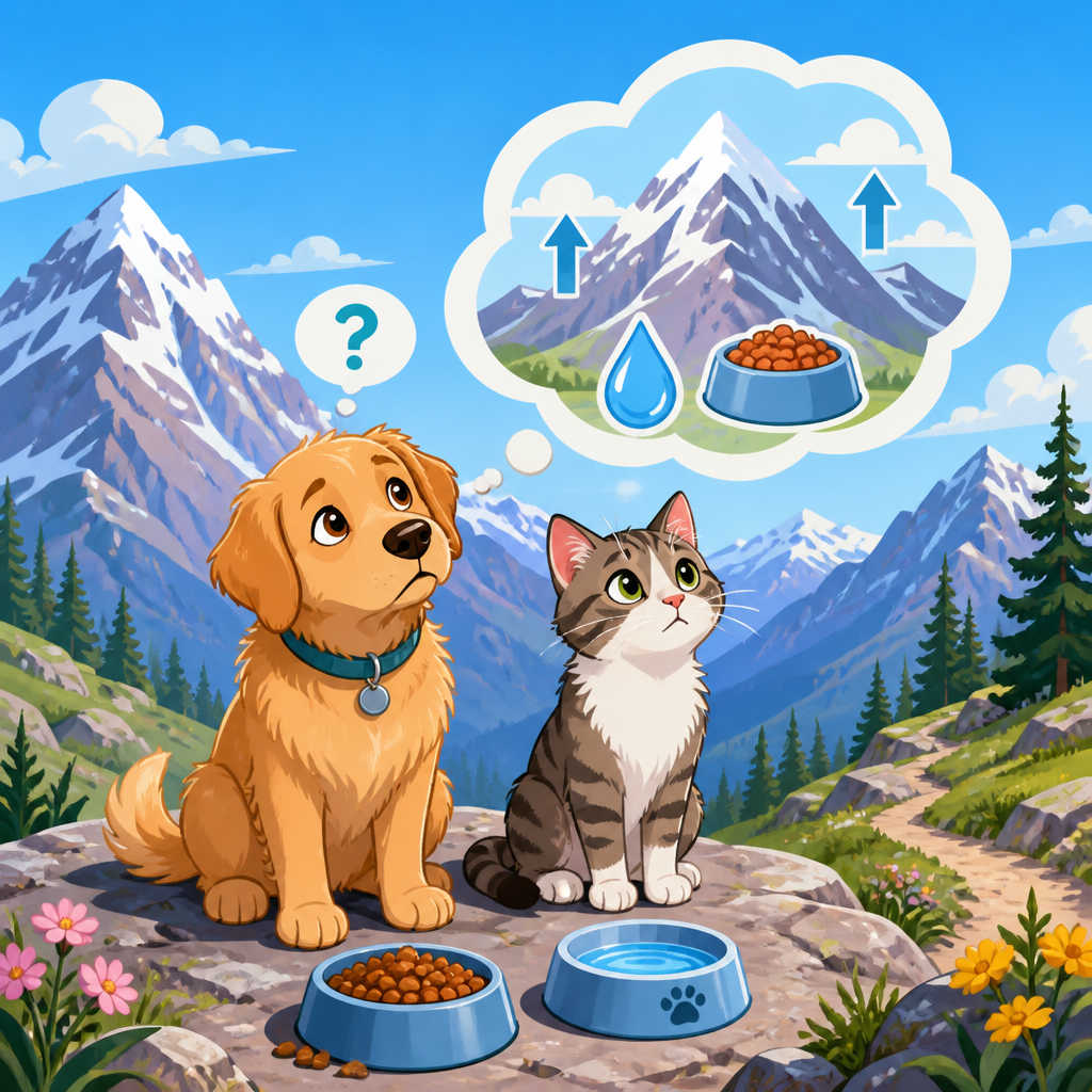 Can altitude affect pet appetite and water intake?