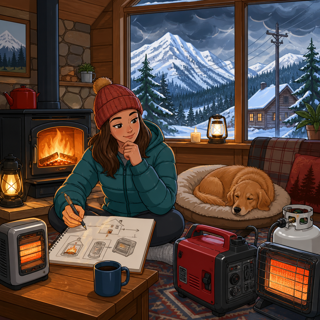 How to plan backup heat for a mountain power outage